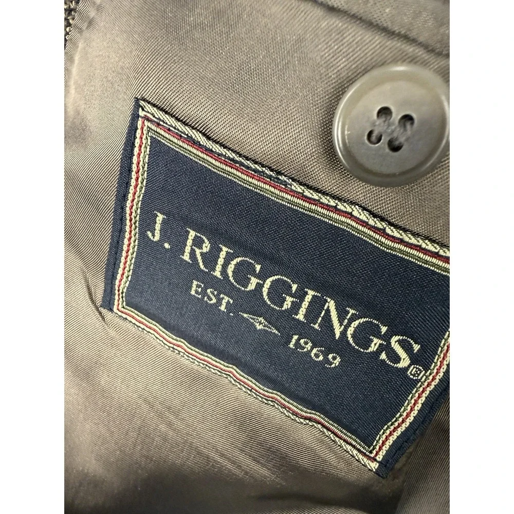 J. Riggings Mens 41R Sport Coat Blazer Brown Tweed 2 Button Lined